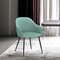 Armen Living Pixie Two Tone Teal Fabric Dining Room Chair with Black Metal Legs LCPXCHTL - alternate 7